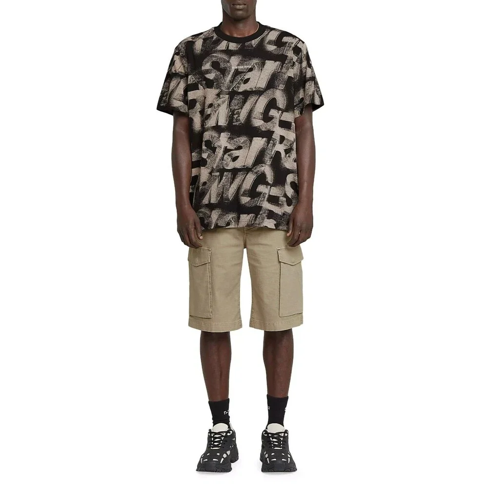 G-Star Raw T-Shirt, Mens XL, G-Star Light Chalk Sprayed Letters Crewneck T-Shirt - Picture 15 of 15